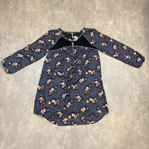 FREE PEOPLE Long Sleeve Mini Floral Lace Dress‎ Size Large NWT